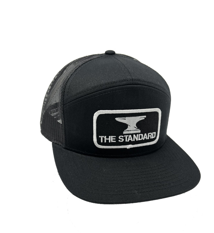 The Standard Hat - Black - Rectangle Anvil Patch Logo